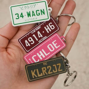 Number Plate Keyrings/Custom Rego Keyrings/ Personalised Keyrings/Rego keychains