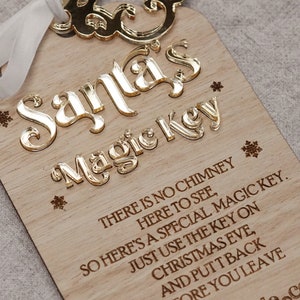 Personalised santas magic key/ Custom made/ Christmas decor/ Christmas gifts/ Keepsake