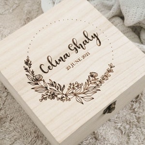 Personalised Keepsake Box/ Personalised Baby Gifts For Newborn/ Personalised Wooden Memory Box/ Baby Gifts/ Laser Enegraved
