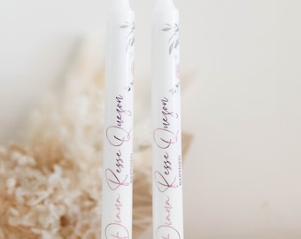 Personalised Taper candle, Baptism Candle, Christening Candle, Godparents Candles, Ceremony Candle, Keepsake