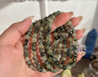 Prehnite Bracelet | Crystal Jewelry | Beaded Bracelet | Crystals | Gifts for her | crystal bracelet