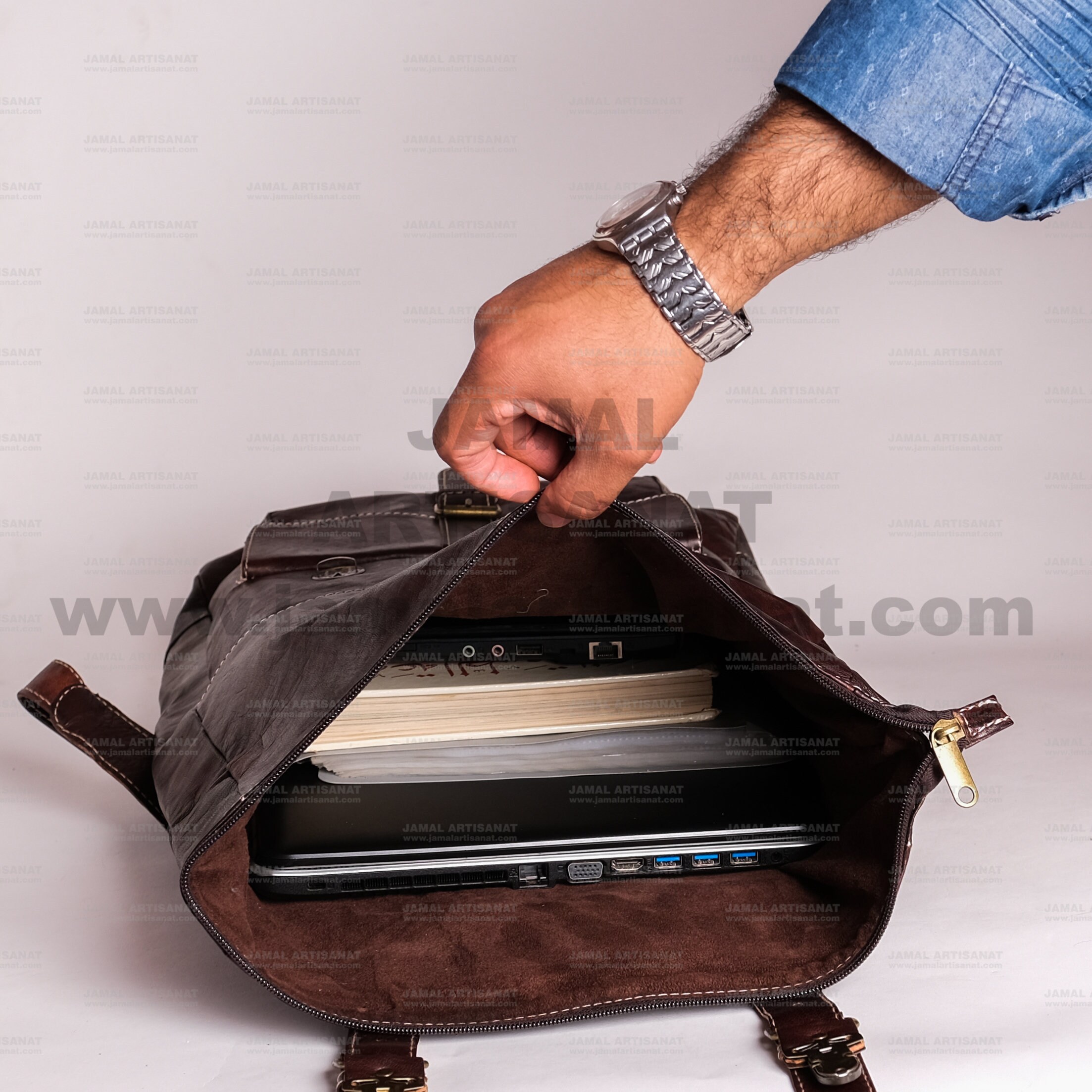 Computer Backpack, Moroccan Leather Backpack,laptop Leather Backpack