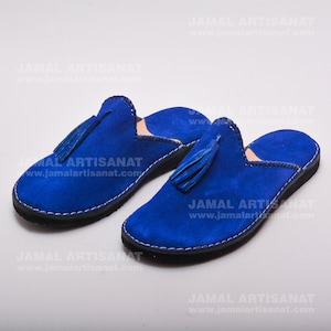 good leather shoes,moroccan leather lint,soft blue skin shoes,suede leather shoes,nupuck leather moroccan,flip flops blue indoor and outdoor