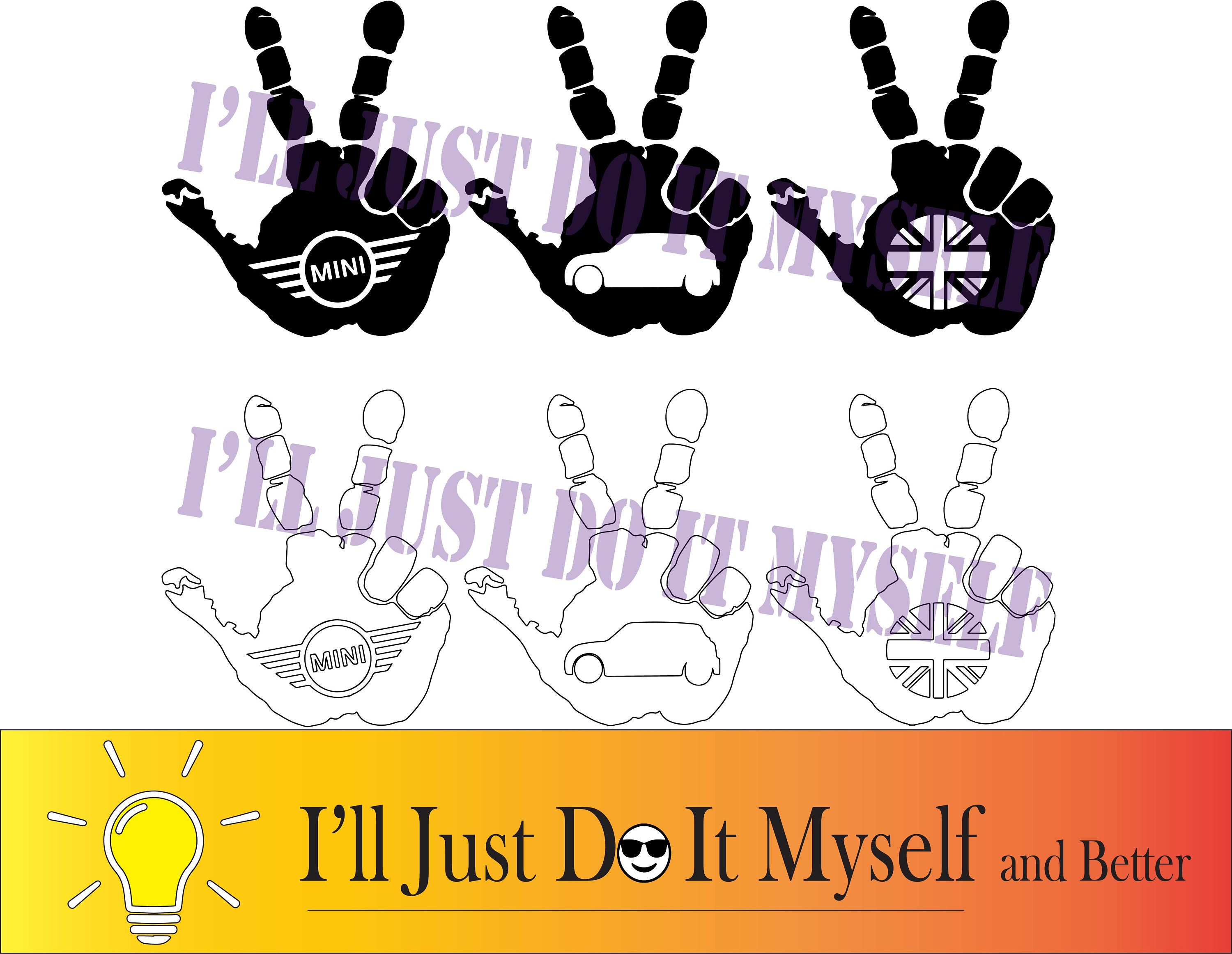 Digital Mini Cooper Wave Art & Collectibles