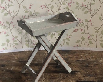 DOLLHOUSE miniature shabby chic tray table