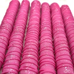 Pink Covered Pretzel. 12 Chocolate covered pretzels. Birthday Treats. Pink pretzels. Birthday girl treats. Pink dipped pretzels.