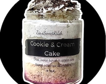 Cookie & Cream | Cake In Jar | Cupcakes | Treats | Birthday | Gifts | Thinking Of You | Happy Birthday Gifts | Party Favor | Cake Jar