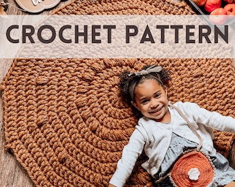 Circle Rug Crochet Pattern // Crochet Rug Pattern PDF // Crochet Rug Patterns for Kids // Area Rug Crochet Pattern Baby
