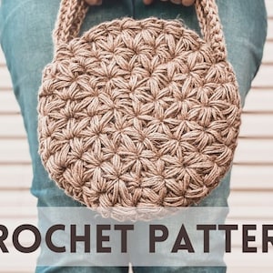 Crochet Handbag Pattern //PDF Download Crochet Pattern // Crochet Boho Bag Pattern // Crochet Flower Bag // Cute Spring Handbag