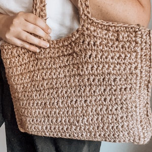 Jute Tote Bag Crochet Pattern, Beginner Crochet Pattern, Crochet Laptop Bag, Crochet Laptop Sleeve, Crochet Bag Pattern with Video Tutorial image 6