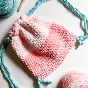 Kid's Crochet Backpack Pattern, Drawstring Backpack crochet pattern, Easy Crochet Bag Pattern, Crochet Backpack Tutorial