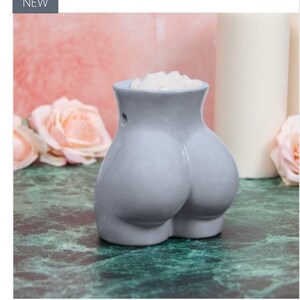 Wax Melt Burner, Female Body,Goddess,Boxed,Grey, Silver,White 14cm, Free Melt. Great Gift,Quirky! Please read description!