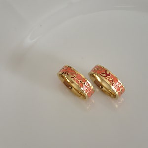 Gold Multicolor Rings, Stainless Steel Non Tarnish Jewelry, Summer Beach Jewel