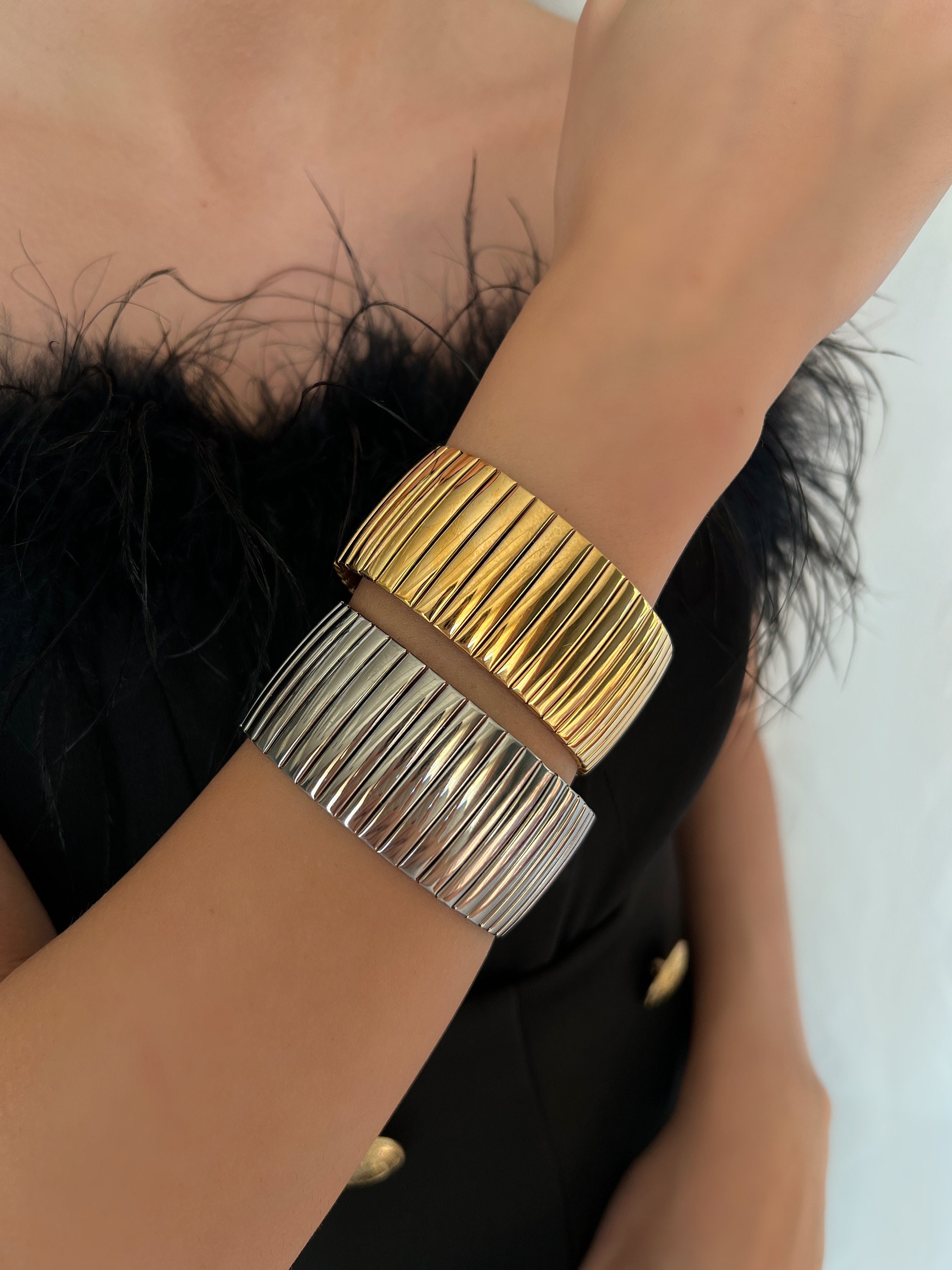 Bracelet gourmette acier doré personnalisé - 2841