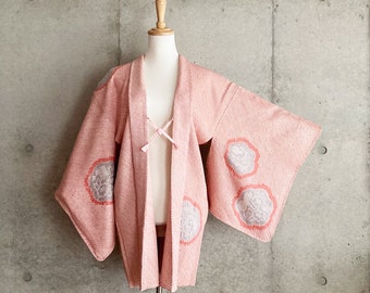 S691: Kimono vintage giapponese Haori, giacca, veste, vestito giapponese "Shibori".