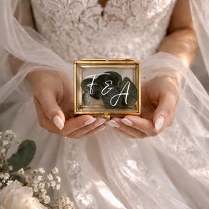 Ringbox Initial Hochzeit Ringkästchen Brautpaaar Geschenk