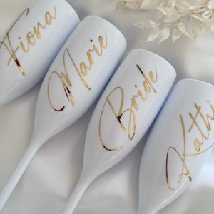 Champagne glass / personalized / plastic / premium / JGA / Bride / Bridetobe