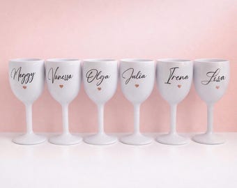 Personalized plastic wine glass / Personalized cocktail glass / Personalized champagne glass / Bachelor/Bachelorette party