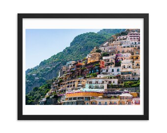 Amalfi Coast Wall Decor | Positano Sorrento Coast | Coastal Photography | Travel Photo | Wall Art | Mediterranean Print | Architecture Art