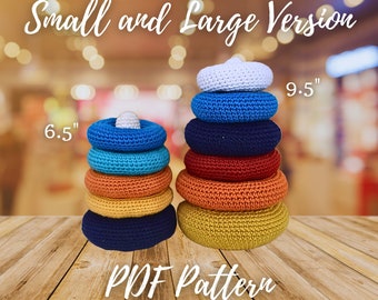 Crochet Stacking Rings Pattern, Educational Baby Toy (PDF Pattern)
