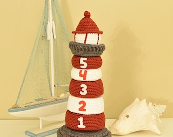 Lighthouse Stacking Tower Crochet Pattern