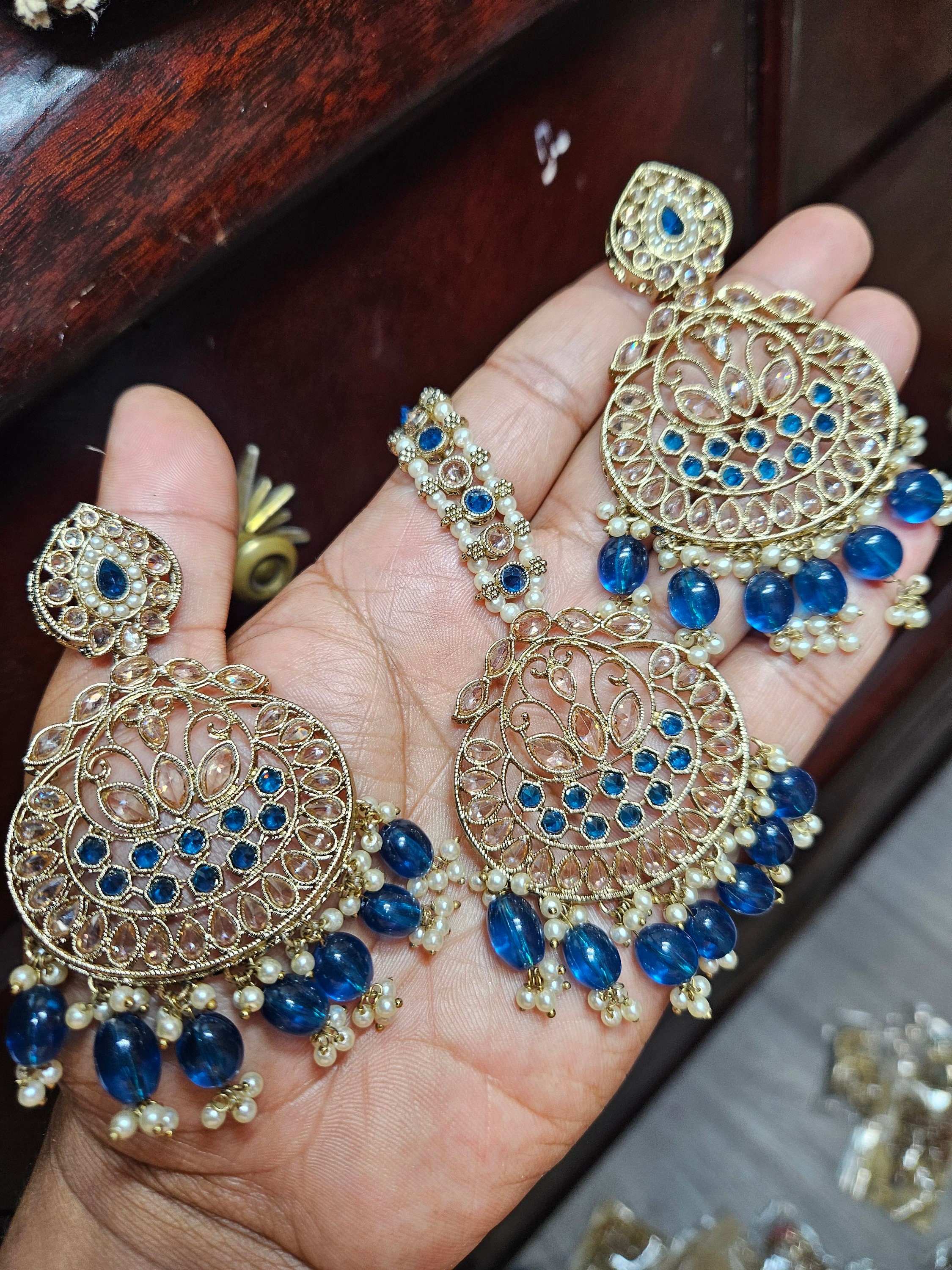 Chandbali Earring and Tikka Set