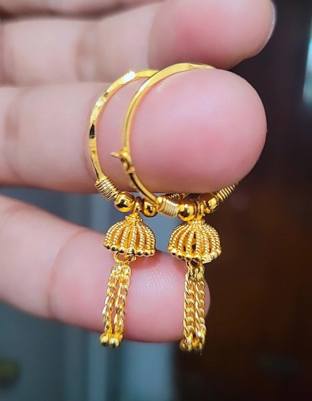Dubai Gold Color Earrings For Women Indian Bride Ethiopia African Indian  Wedding Earrings Woman Gift - AliExpress