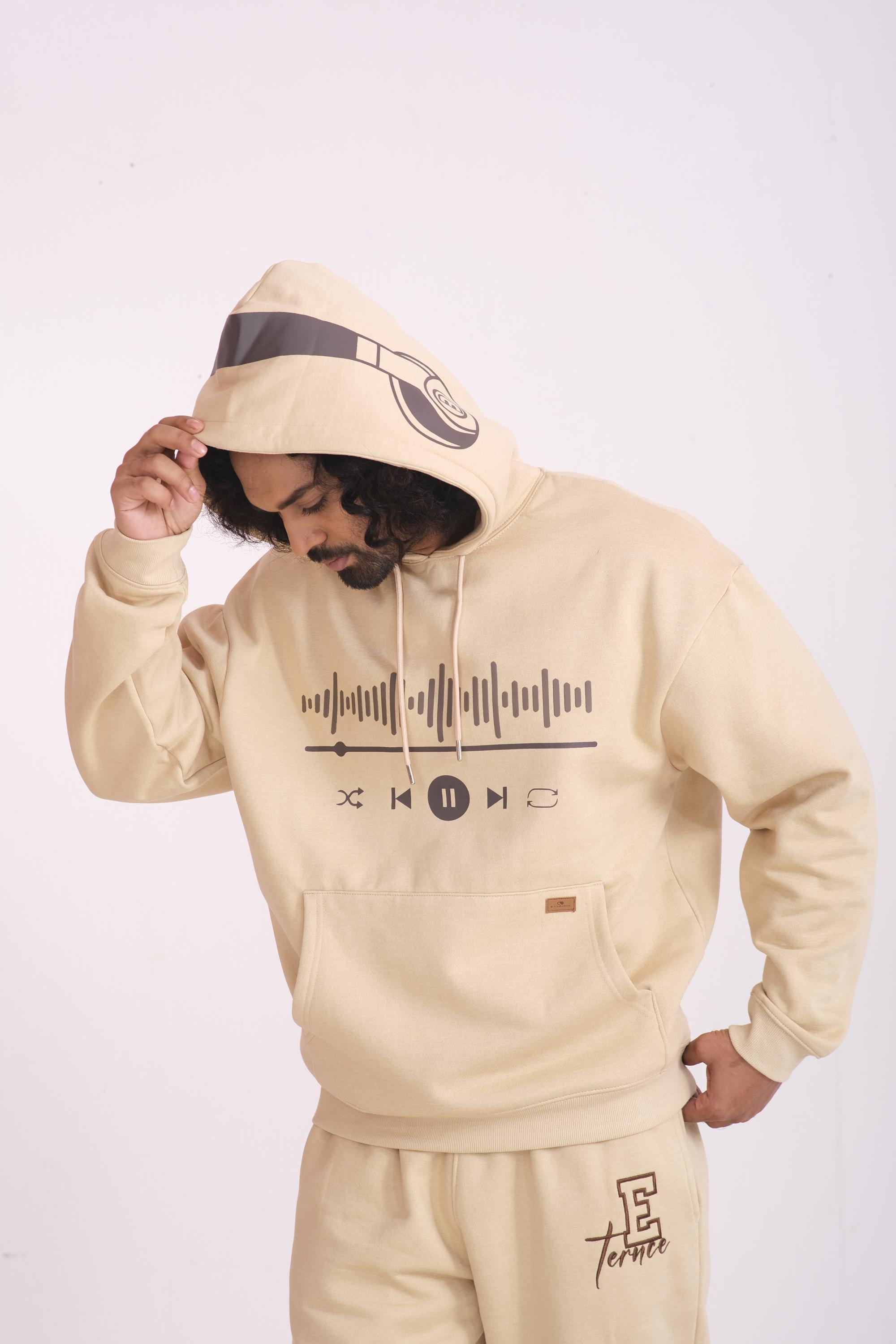 Unisex Music Lover Hoodie: Sandy Beige Oversized Fit - Etsy