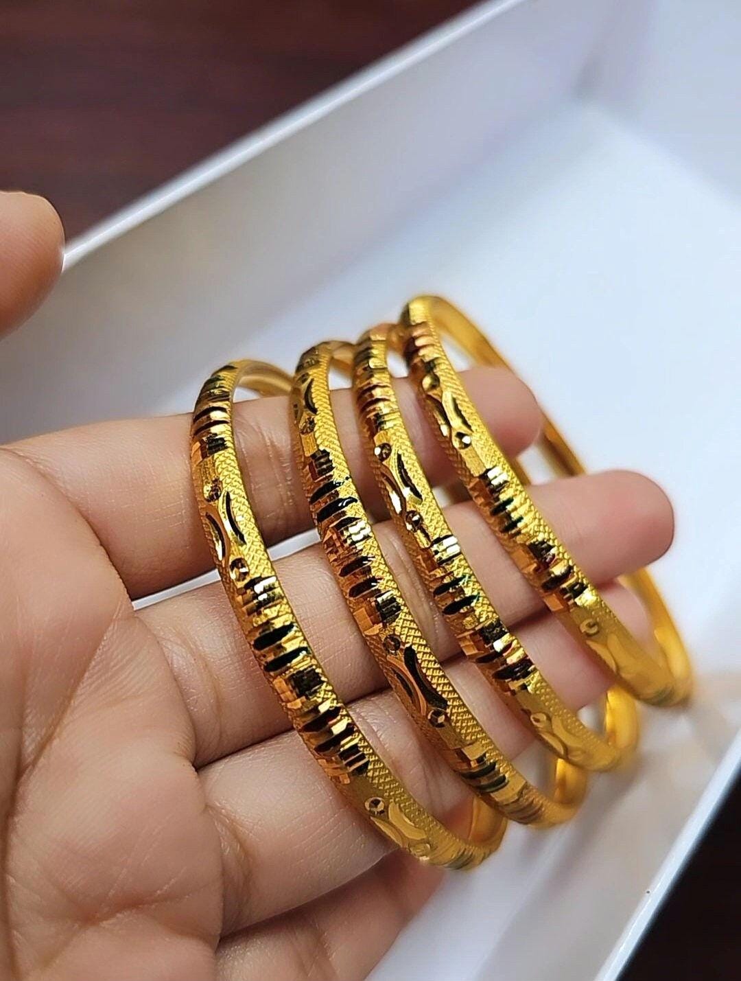 22k Gold Plated Bangles: Meenakari Kada Bracelet Set - Etsy Canada