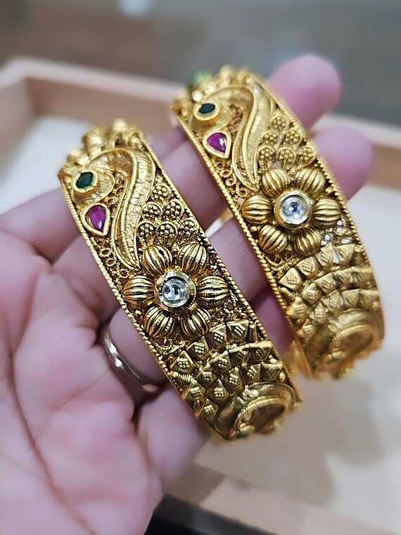 Rajwadi gold bangles designs deals