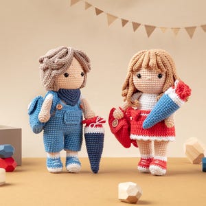 Patron de crochet pour débutants Paula et Paul - Allemand
