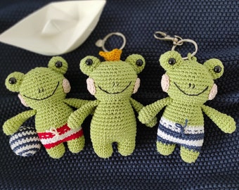 Crochet pattern Little Frog / Keychain - German + English