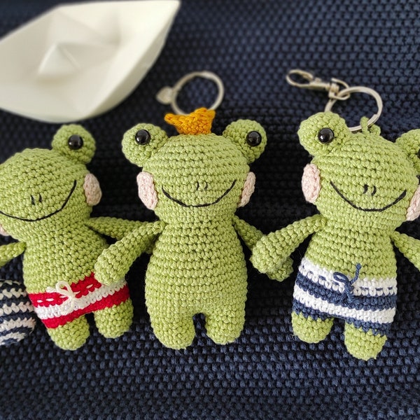 Crochet pattern Little Frog / Keyring - German