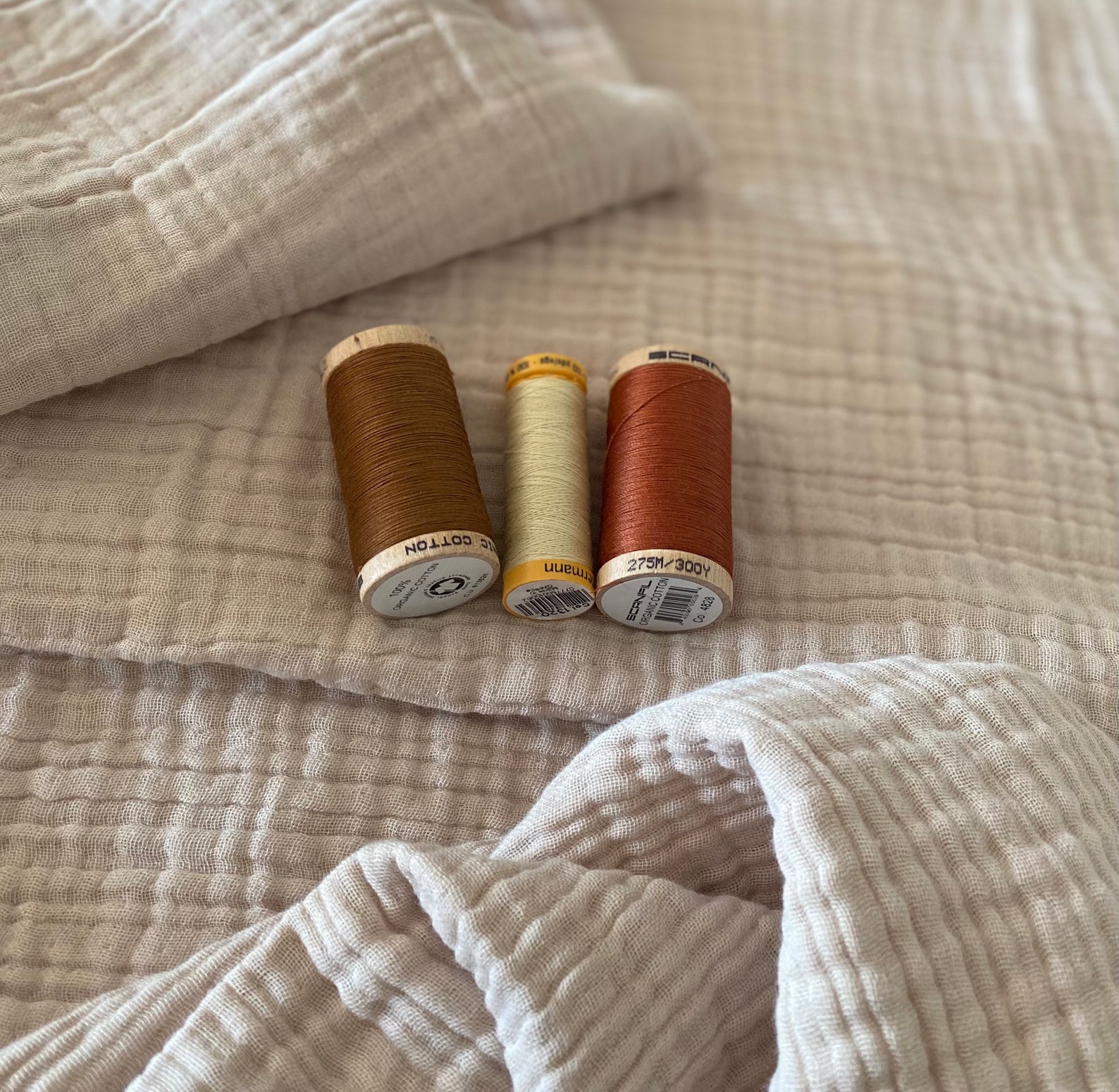 8 Layer Organic Cotton Muslin Gauze Baby Quilt Beige Neutral Etsy