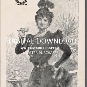 Vintage Tea Party Invitation Instant Digital Download Printable 1914 Images