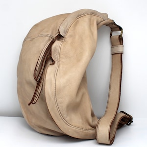 Sac bandoulière en cuir pour femme Sac banane en cuir Sac banane pour femme en cuir souple