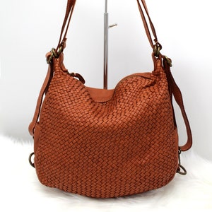 Italian Leather Handbags Woven Leather Bags Backpack Soft Leather Milan