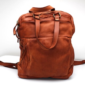 Leather Backpack Soft Leather Bag Unisex Design