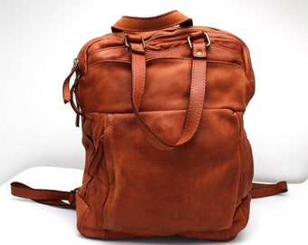Leather Backpack Soft Leather Bag Unisex Design
