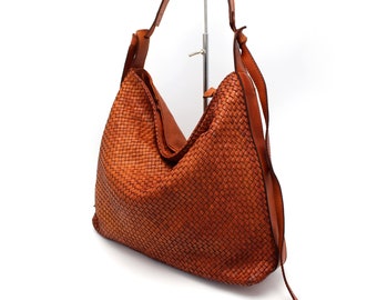 Woven Leather Shoulder Bag Toto Woven Leather Bag
