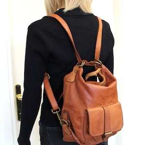 Leather Bag Backpack Soft Handbag Totes for Women