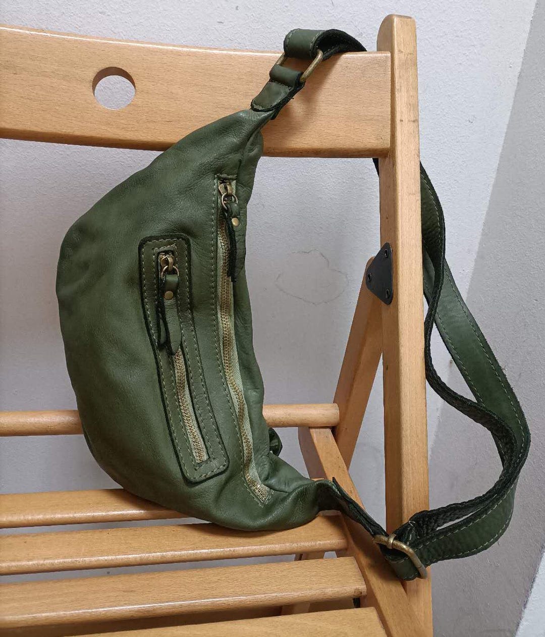 Leather Sling Bag Soft Waist Pouch One Shoulder Bags Crossbody