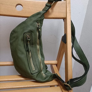 Leder Sling Bag Weiche Gürteltasche Leder Beutel Eine Schultertasche Crossbody Leder Bauchtasche weiche Leder Hip Bag