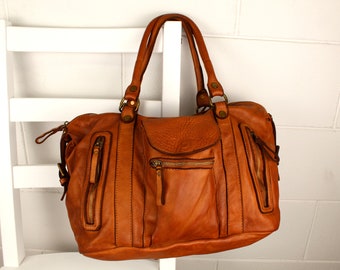 Bolso de cuero Italia cuero Hobo bolso de cuero suave Totes bolso bolso de mujer idea de regalo para ella