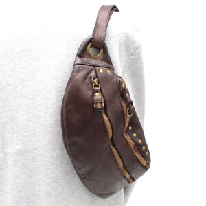 Leather Sling Bag One Shoulder Bag Crossbody Waist Bag Leather - Etsy