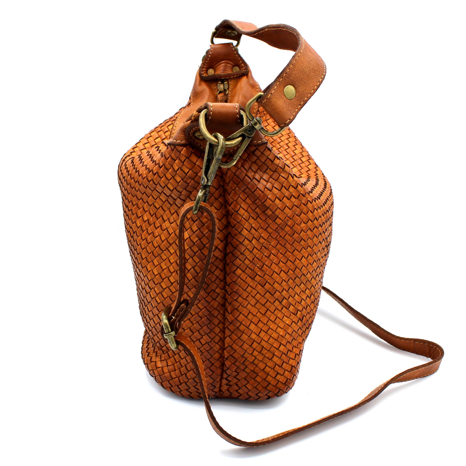 Woven Leather Bag Soft Leather Milan Women Handbag Etsy