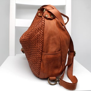 Italian Leather Handbags Woven Leather Bags Backpack Soft - Etsy