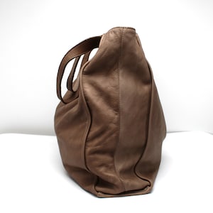 Leather Bag Soft Totes Leather Hobo Shoulder Handbag for women image 4