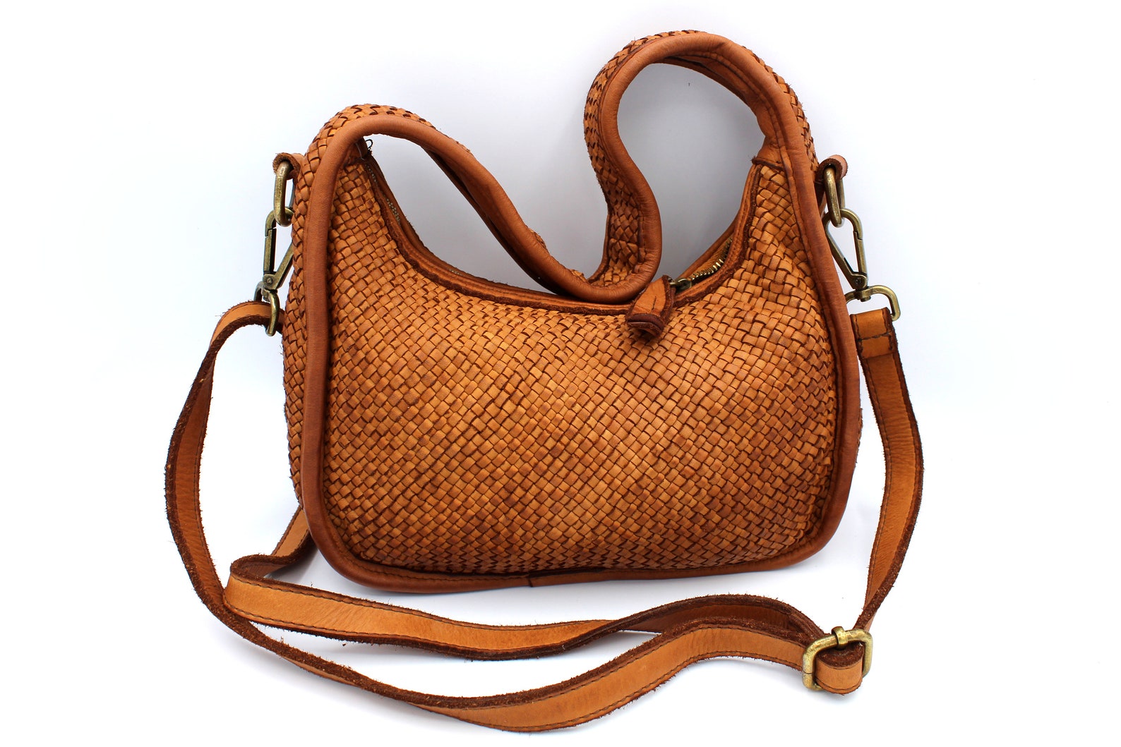 Leather Bag Woven Leather Handbag Florence Women's Leather Etsy UK