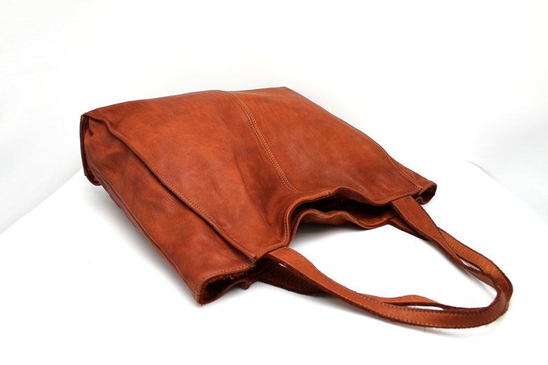 Leather Bag Soft Totes Leather Hobo Shoulder Handbag for women image 2